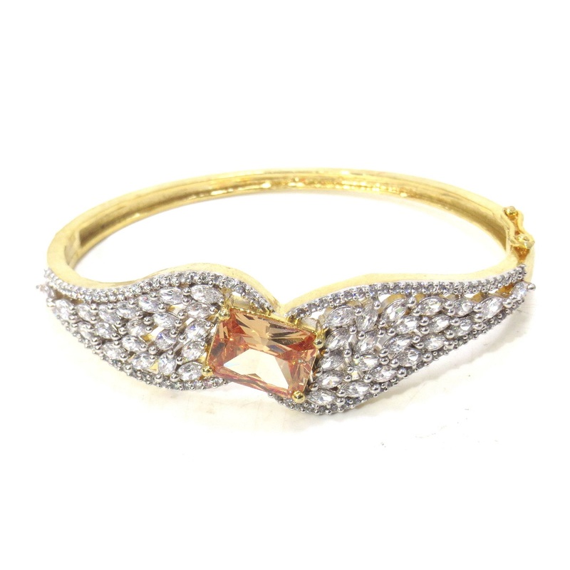 Jewelshingar Jewellery Gold Plated Diamond Bracelet For Women ( 61593BCD )