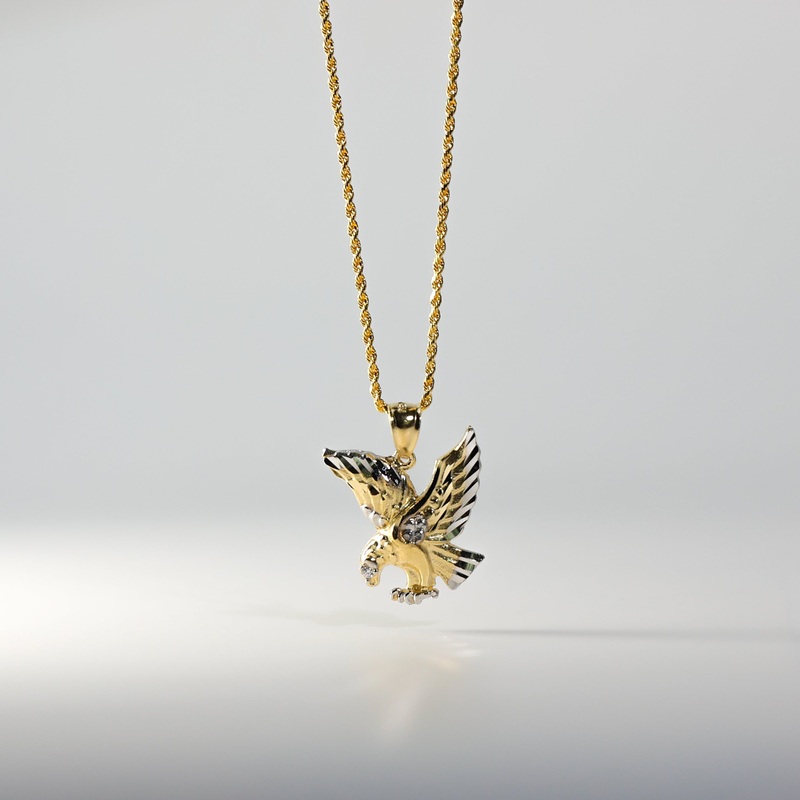 Yellow And White Gold Eagle Pendant – Model 1597