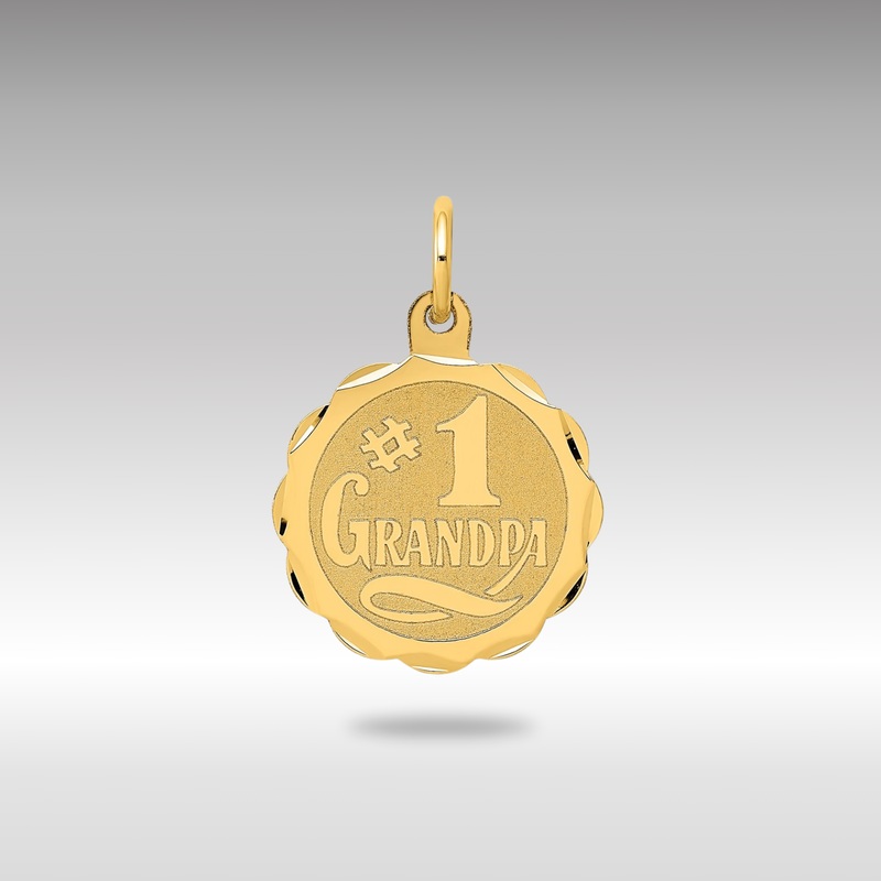 Gold #1 GRANDPA Disc Charm – Model XAC613