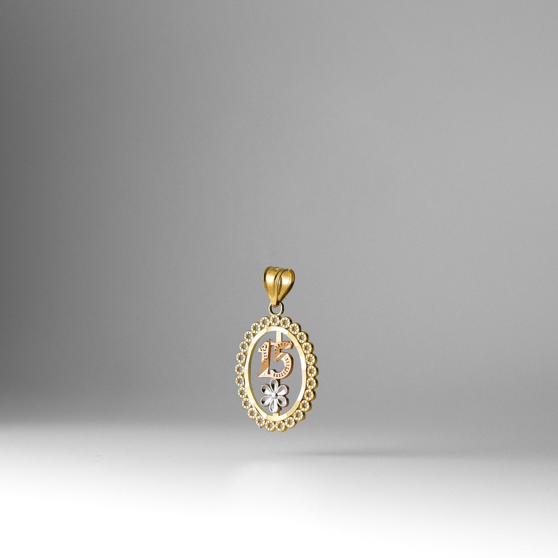Gold 3 Colors 15 Years Pendant – Model 1904