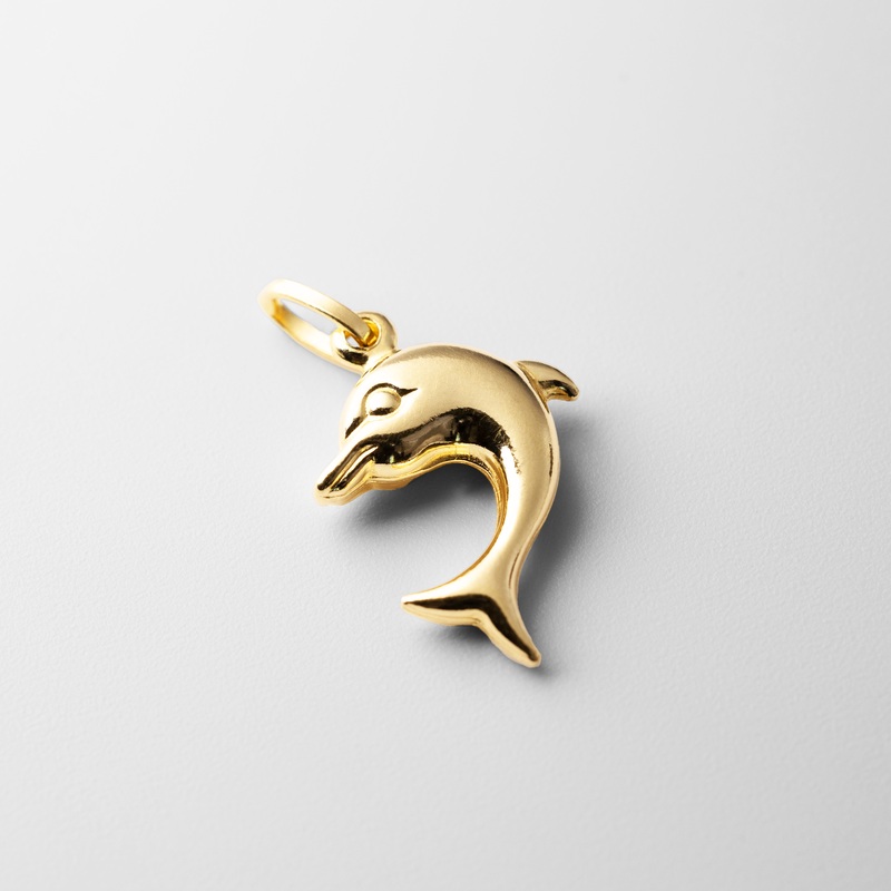 Gold Dolphin Pendant – Model 484