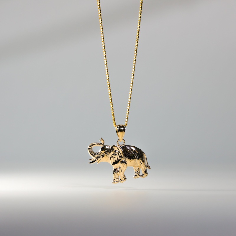 Gold Elephant Pendant – Model 2338