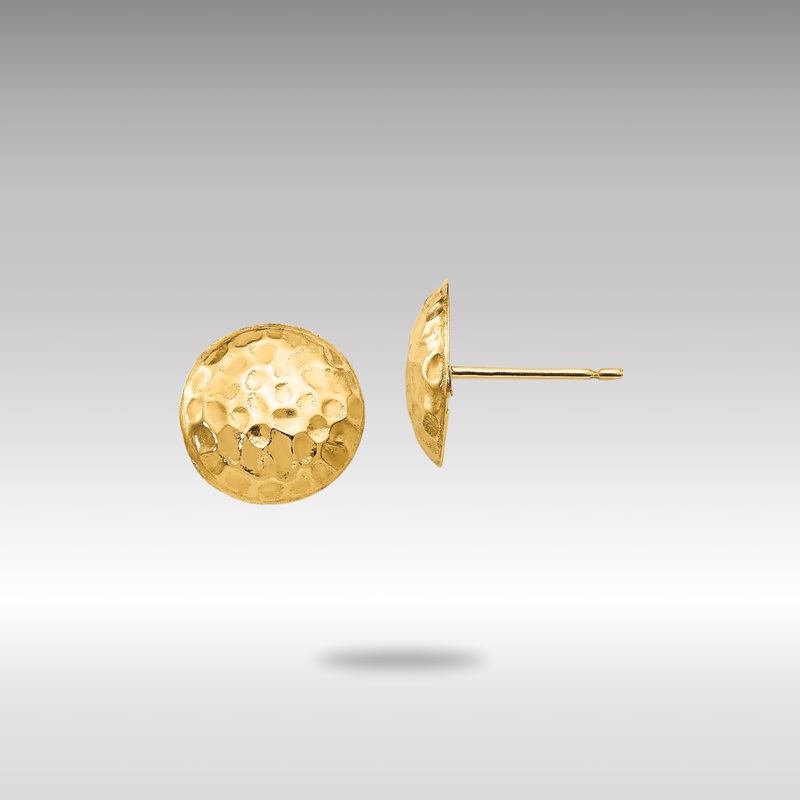 Gold Madi K Puffed Round Post Earrings – Model SE2198