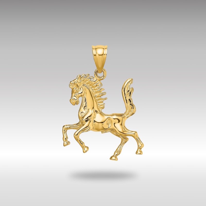 Gold Medium 3D Horse Charm – Model K6546