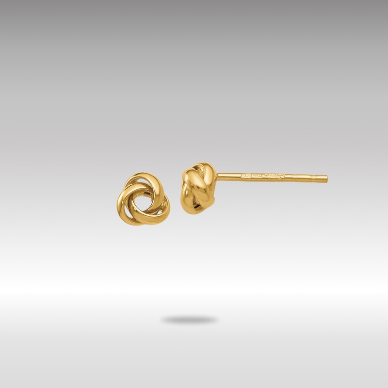 Gold Polished Knot Post Earrings – Model YE1639