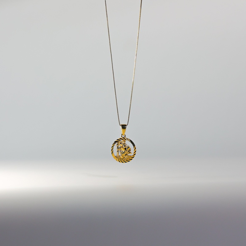Gold St. Christopher Religious Pendant – Model PT2269
