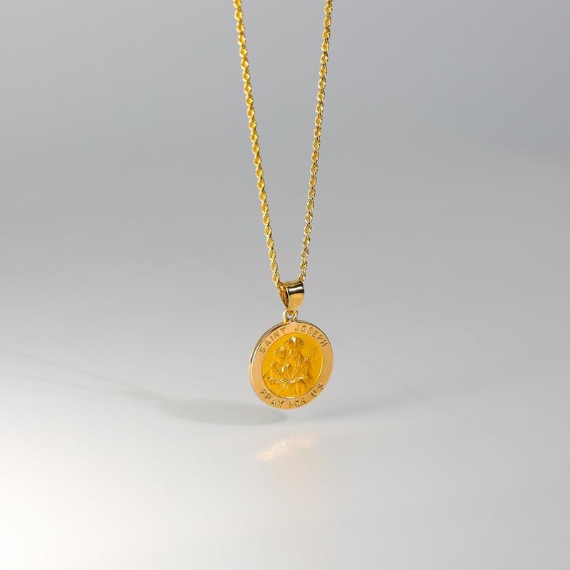 Gold St. Joseph Medium Hollow Medal Pendant – Model 1245