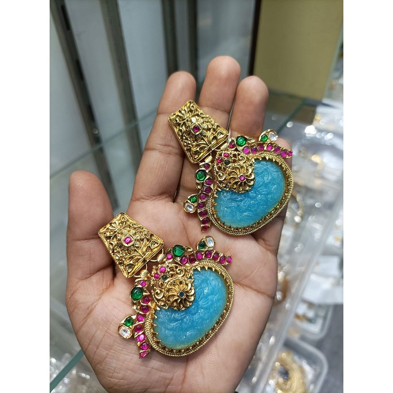 Fine Polki Kundan Earrings By  PKE80045