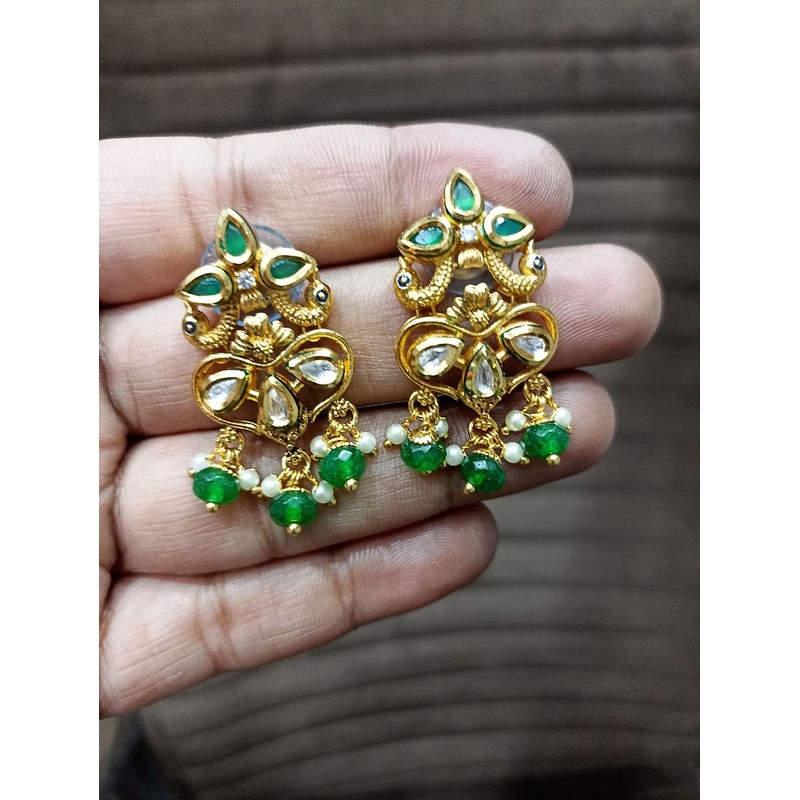 Fine Polki Kundan Earrings By  PKE80078