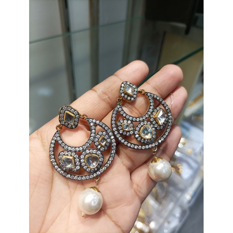 Fine Polki Kundan Earrings By  PKE80088