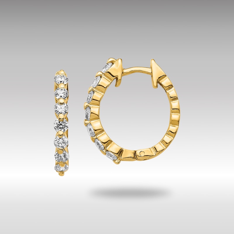 Gold AA Diamond Hinged Hoop Earrings – Model EM5409-050-YA