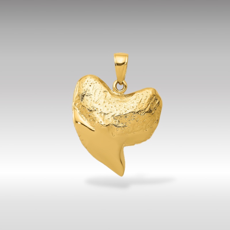 Gold Classic 3D Shark Tooth Pendant