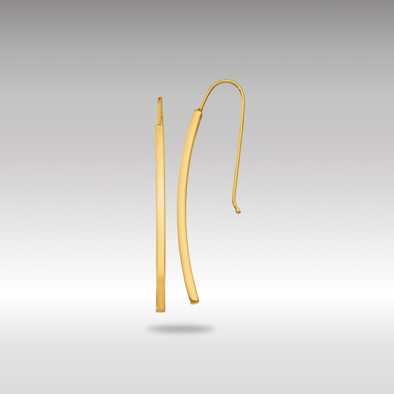 Gold Leslie’s 14K Polished Dangle Bar Earrings – Model LE1720