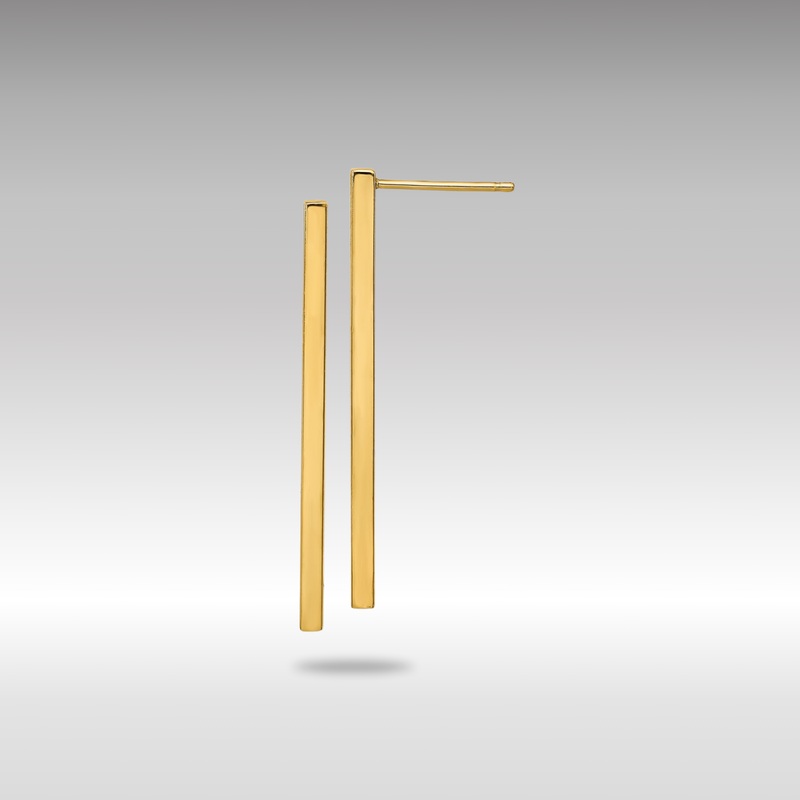 Gold Leslie’s 14K Polished Post Dangle Bar Earrings – Model LE1822