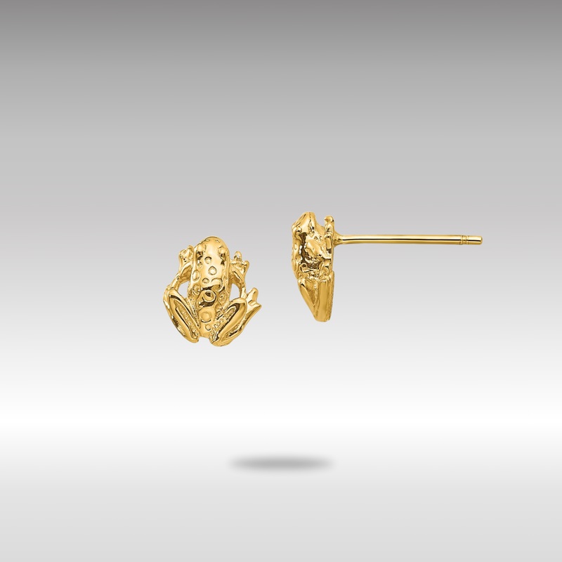 Gold Mini Frog Post Earrings – Model TC605