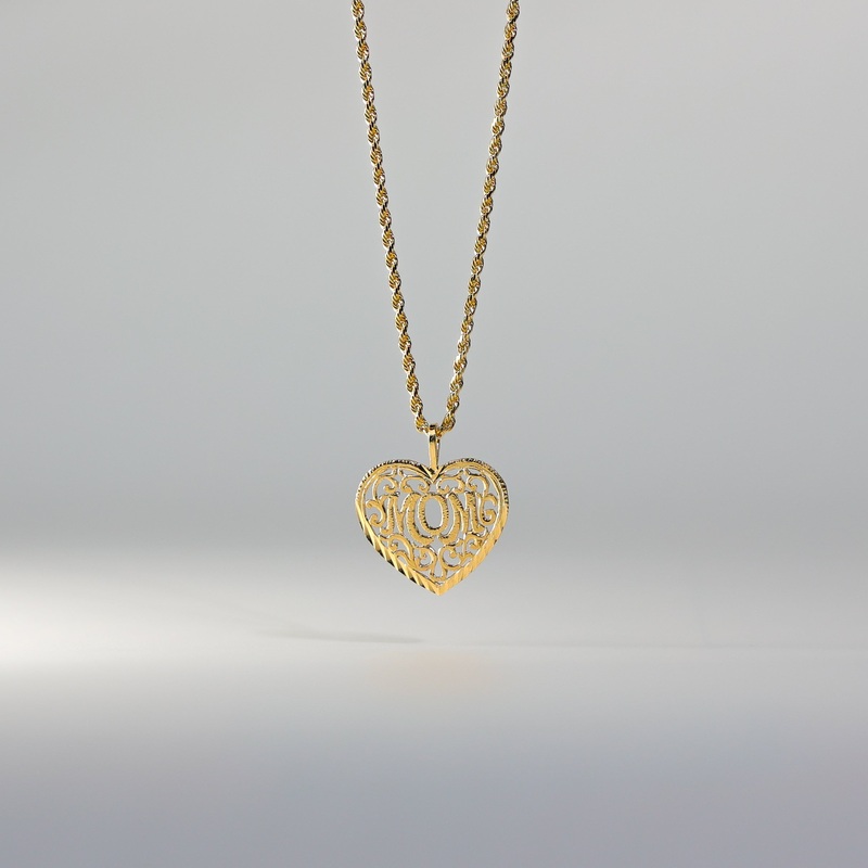 Gold Mom Heart Pendant – Model 1831