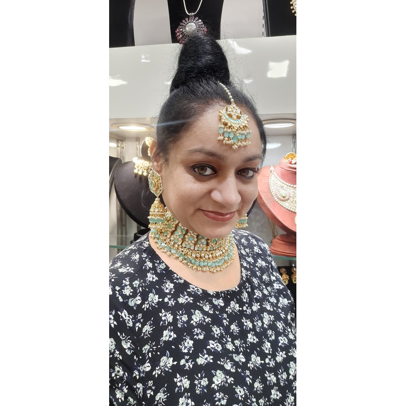 Jewelshingar Paachi kundan Necklace Set In Fine Quality ( 185145ACS)