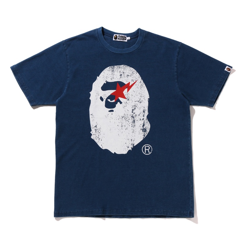 APE HEAD INDIGO TEE MENS