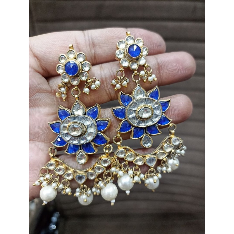 Fine Polki Kundan Earrings By  PKE80015