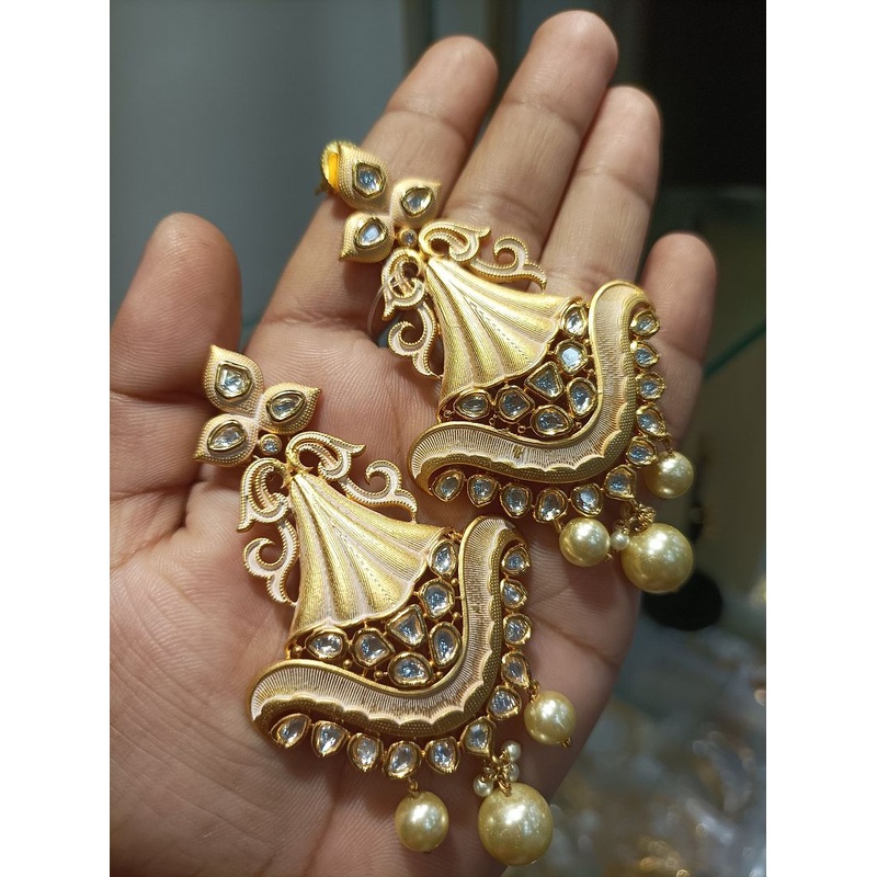 Fine Polki Kundan Earrings By  PKE80099