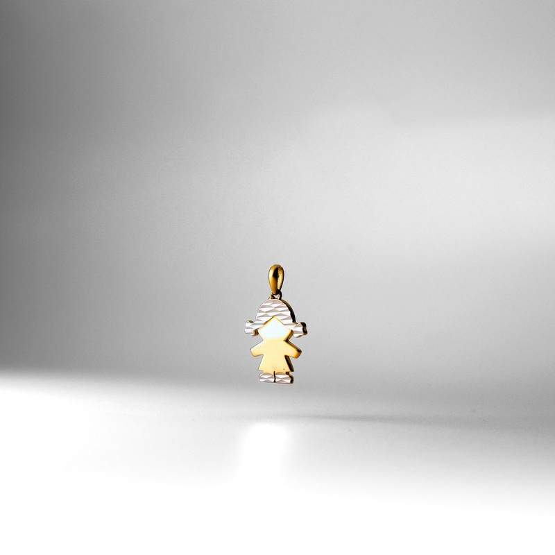 Gold Girl Pendant Charm – Model 2005