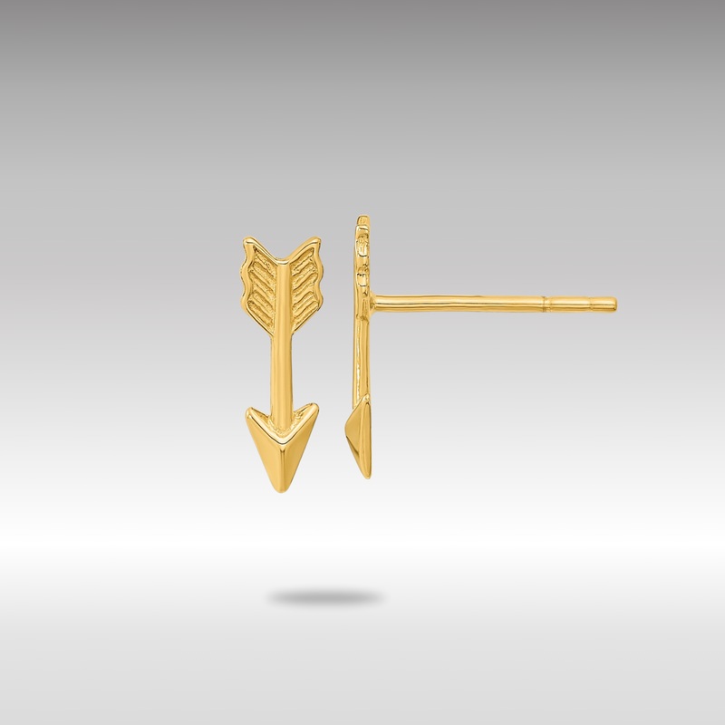 Gold Polished Arrow Post Earrings – Model TC1006
