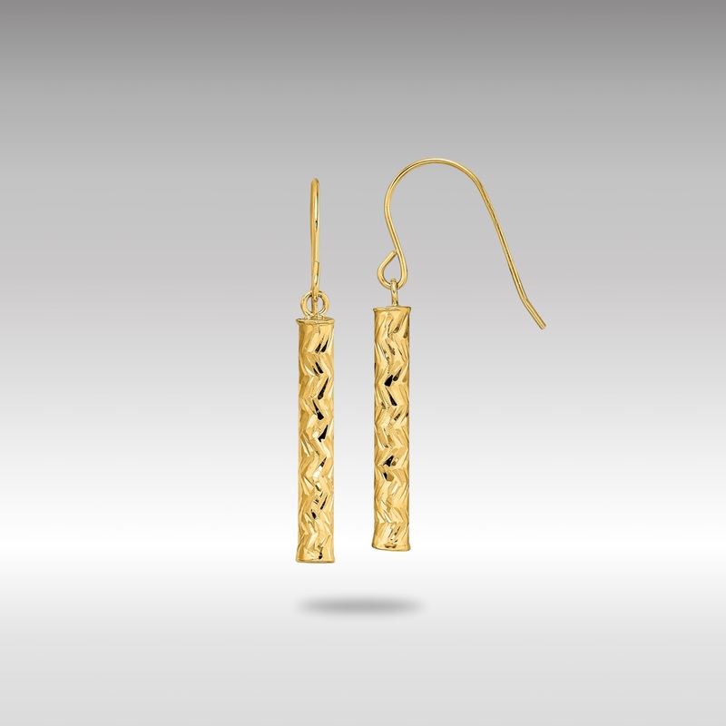 Gold Polished Dangle Earrings – Model YE1928