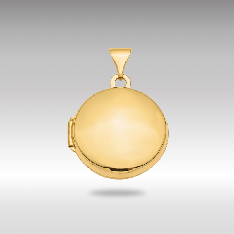 Gold Polished Domed 16mm Medium Round Locket – Model XL728