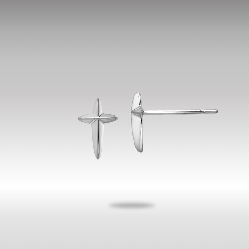 White Gold Madi K Cross Post Earrings – Model GK1111