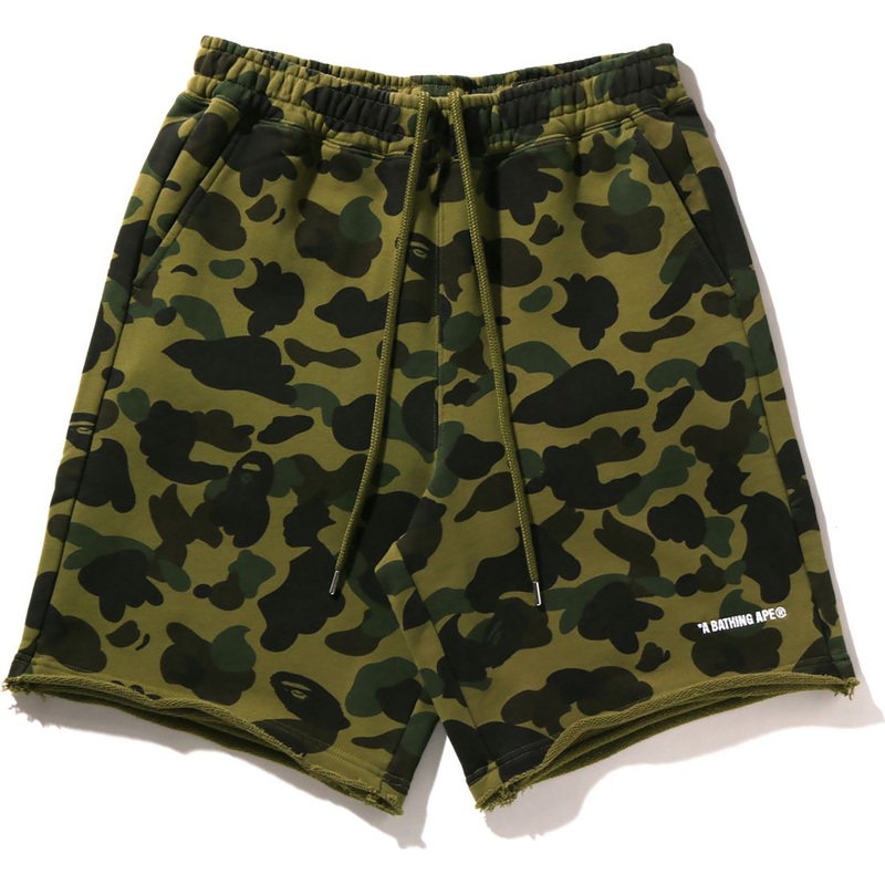 1ST CAMO HEAVY WASHED RELAXED FIT SWEAT SHORTS MENS