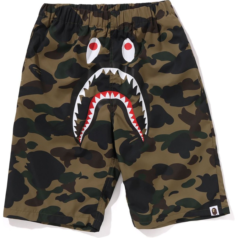 1ST CAMO SHARK BEACH SHORTS JR KIDS