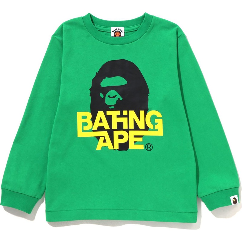 BATHING APE APE HEAD L/S TEE KIDS