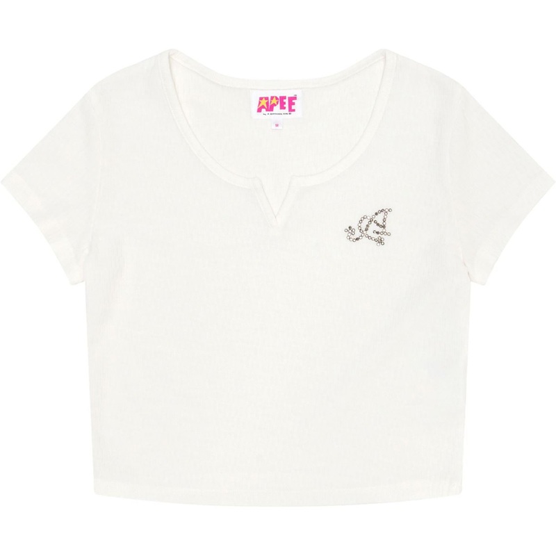 APEE V NECK CROP TOP LADIES
