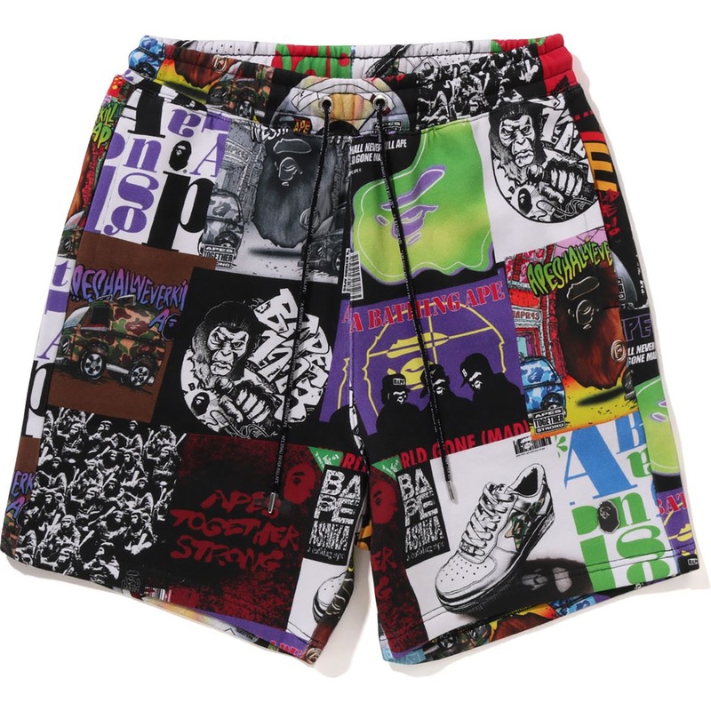 BAPE ALBUM MONOGRAM SWEAT SHORTS MENS