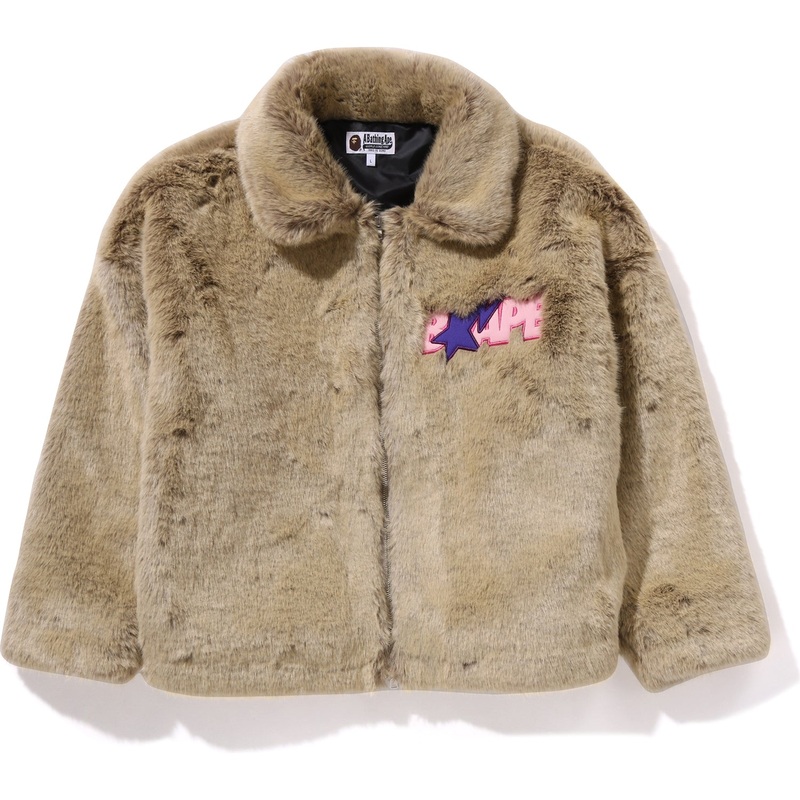 BAPE X DON TOLIVER FAUX FUR JACKET