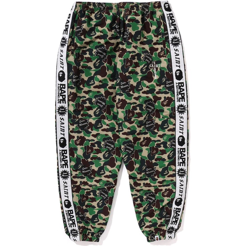 BAPE X SAINT MXXXXXX ABC CAMO TRACK PANTS MENS