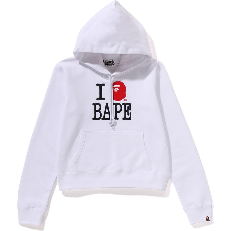 I LOVE BAPE PULLOVER HOODIE LADIES