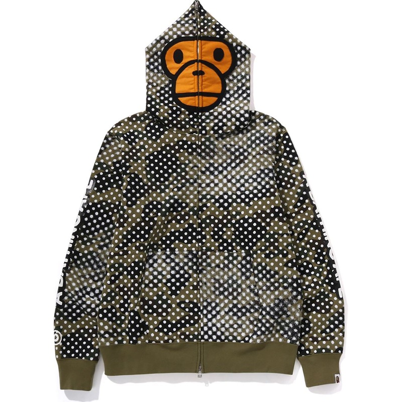 BAPE X JOSHUA VIDES – MILO FACE FULL ZIP HOODIE MENS