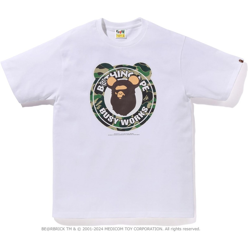 BAPE X MEDICOM TOY – ABC CAMO BE@R MILO ON BAPE TEE MENS