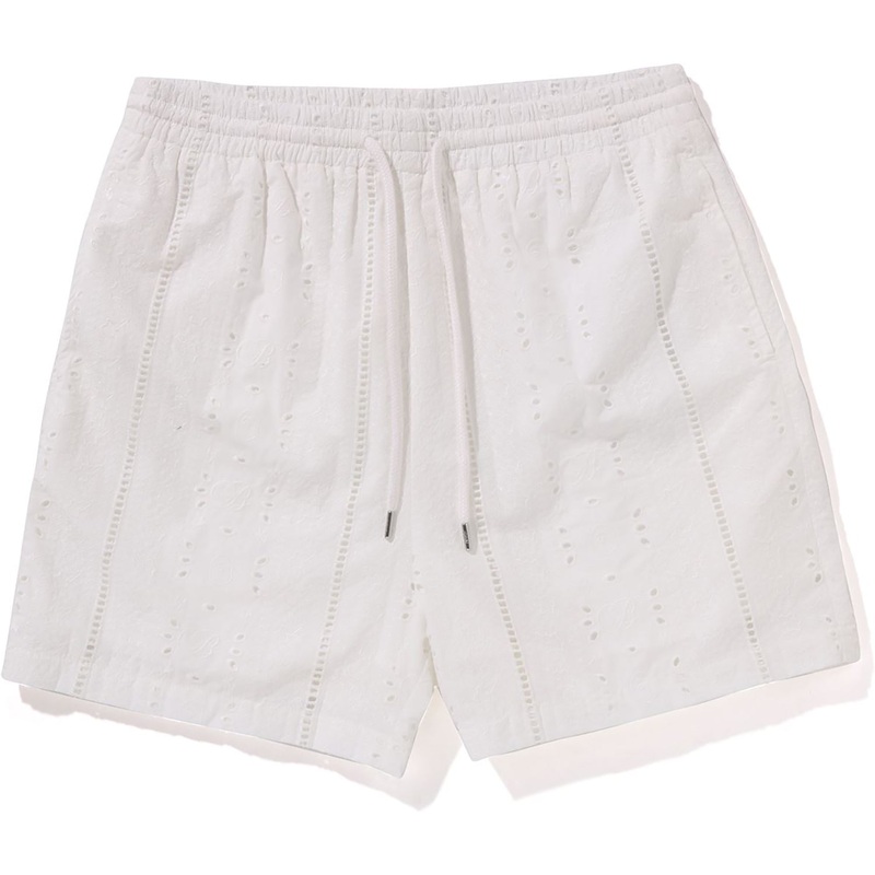 EMBROIDERY RELAXED FIT SHORTS MENS