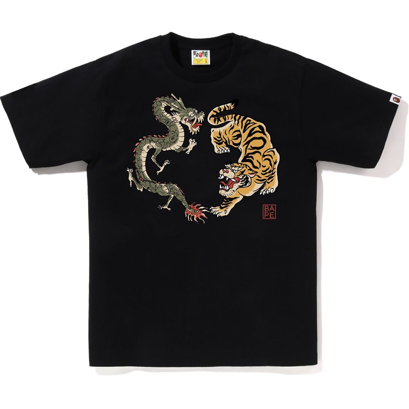 JAPAN CULTURE TIGER AND DRAGON TEE MENS