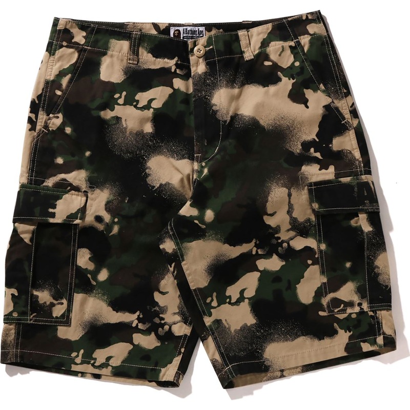 MAP CAMO REGULAR FIT CARGO SHORTS MENS