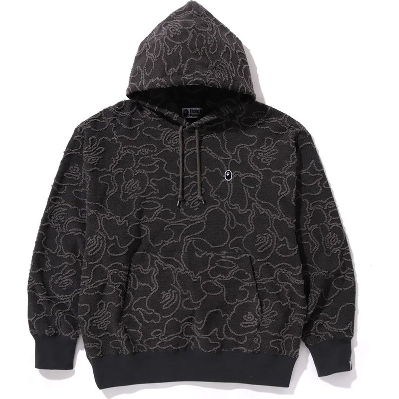 NEON CAMO JACQUARD PULLOVER HOODIE RELAXED FIT MENS