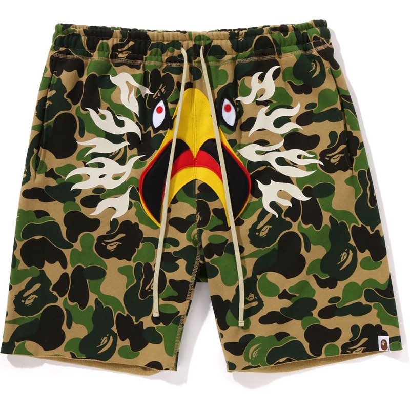BAPE X READYMADE ABC CAMO EAGLE WIDE SWEAT SHORTS MENS