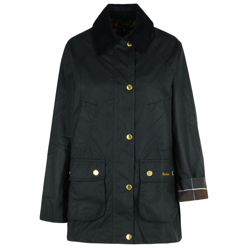 Barbour ‘Beadnell’ Black Waxed Cotton Jacket
