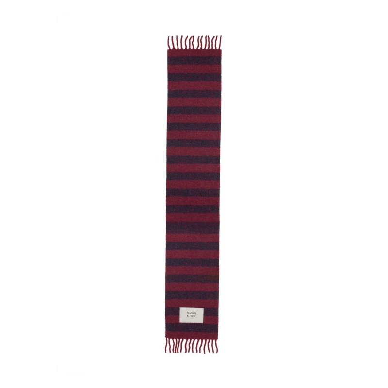 Maison Kitsun Scarf With Logo