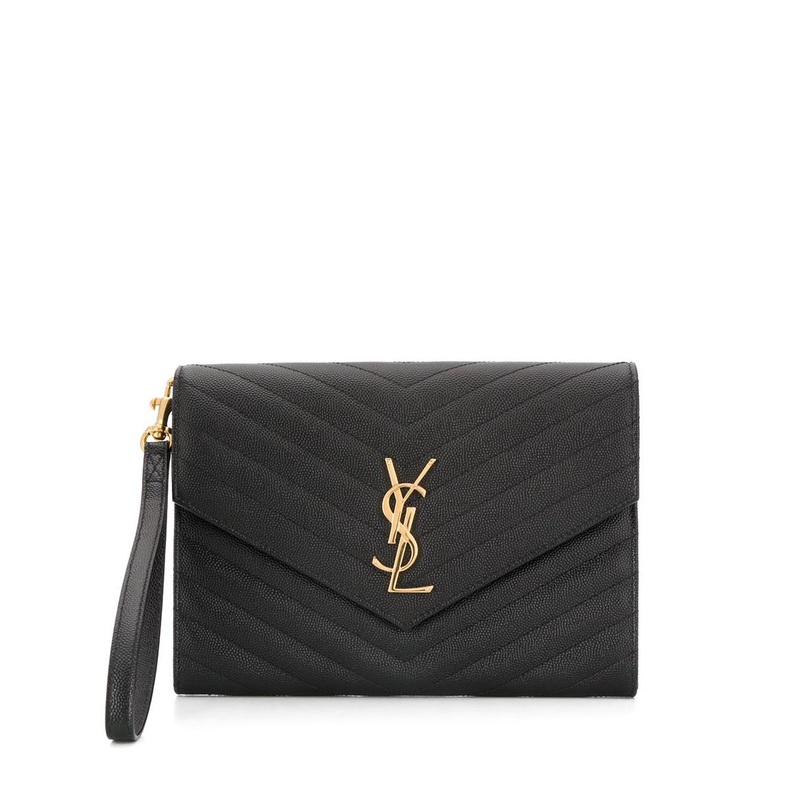 Saint Laurent Cassandre Matelass Flap Pouch In Grain De Poudre Leather Bags