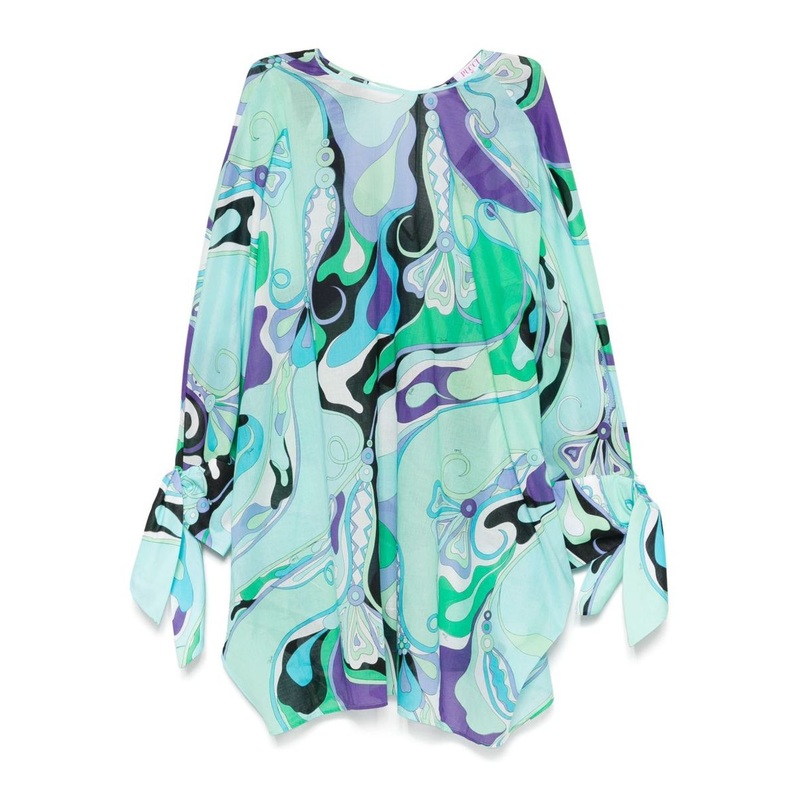 Pucci Orchid-Print Short Kaftan Clothing