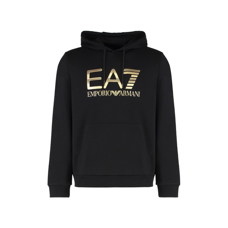 Ea7 Emporio Armani Logo Cotton Hoodie