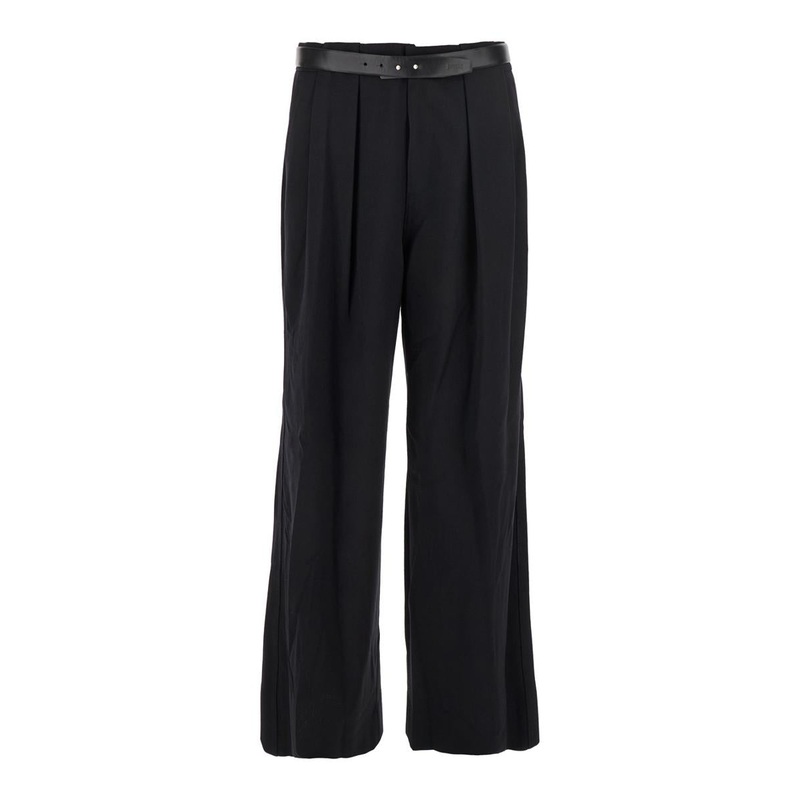 Wool Blended Pants With Belt